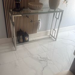 Silver Entrance Table 