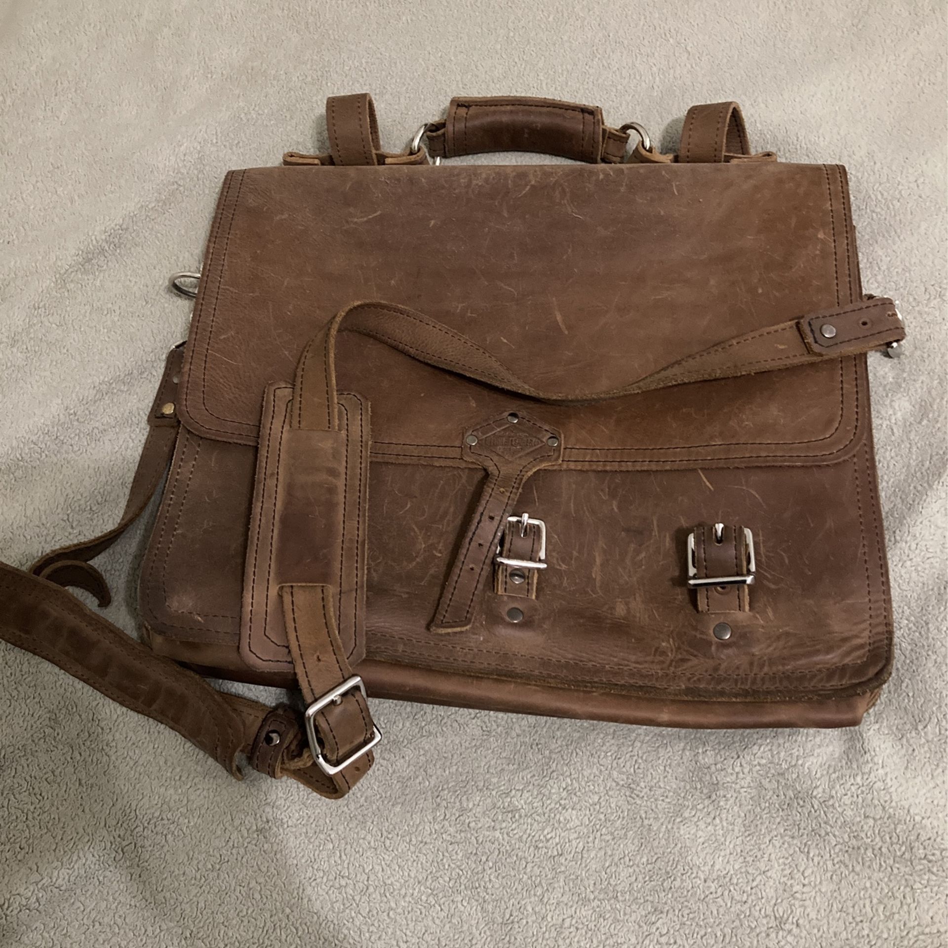 Leather Messenger Bag - Pure Leather Handmade