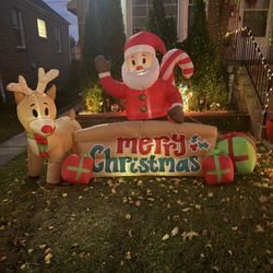 10’ long Christmas inflatable, used one season 
