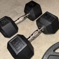 Pair Of 35LB Dumbells