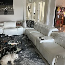 White Leather Couch