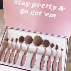 Oval Makeup Brush Kit～pink