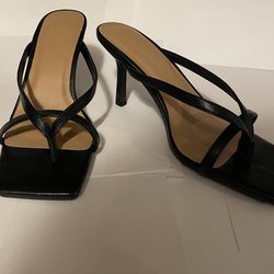 Black mini heels