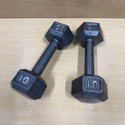 2— 10 Pound Dumbbell Weights