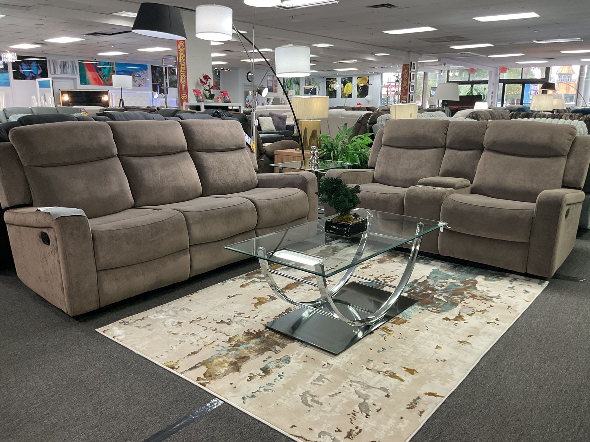 Brown Microfiber SOFA&LOVESEAT Set For Sale (we Deliver) 40% Off