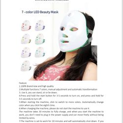 7 Colors LED Face Mask 