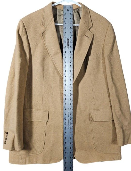 Unbranded Mens Camel Color 100% Pure Wool 2 Button Blazer/ Sports Jacket