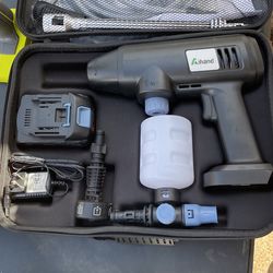 Aihand Lavadora a presión inalámbrica Para Carro de energía portátil de 652 PSI con batería recargable de 4.0 Ah boquilla 6 en 1, pistola de lavado de