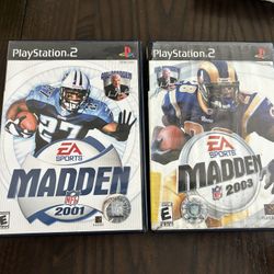 Madden NFL 2001 And 2003 PS2 Sony PlayStation 2. lot