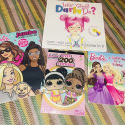 New Book Lot ( Barbie, 8 In 1stories, Lol Dolls)