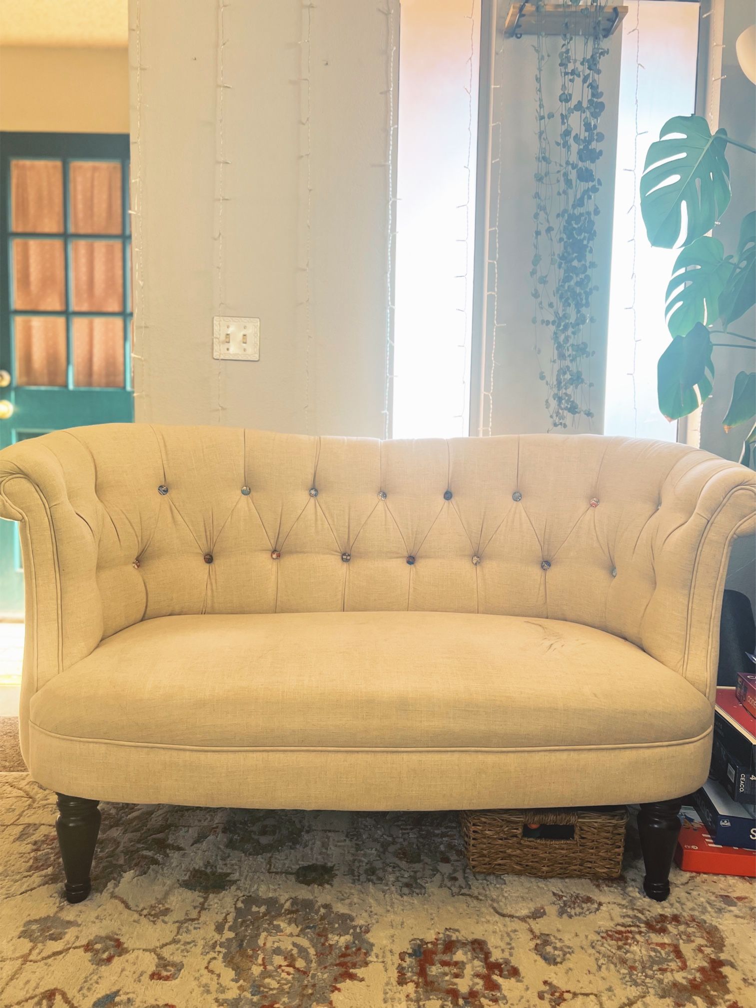 “Erin Cute As A Button” Loveseat From World Market for Sale in Grover