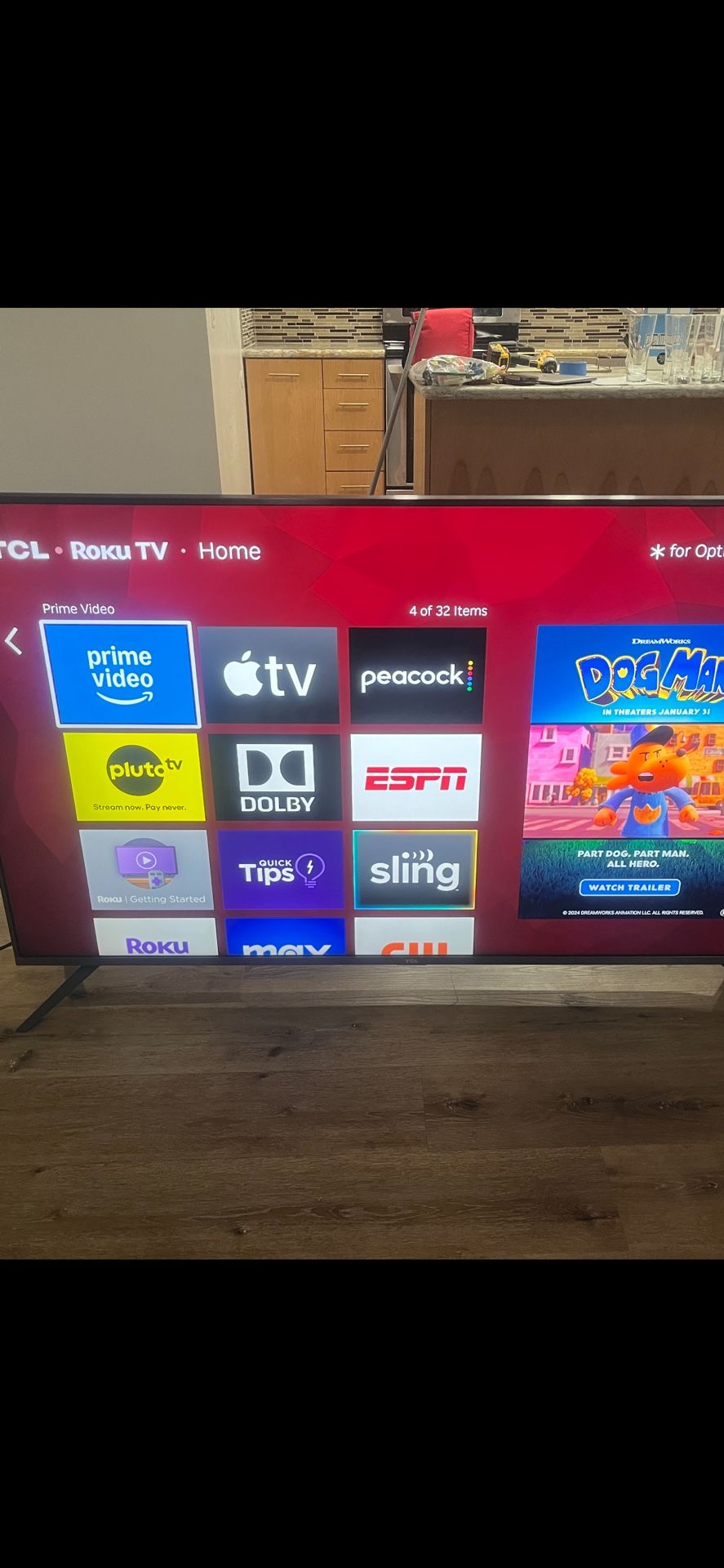 65” TCL HDR 4K ROKU SMART TV