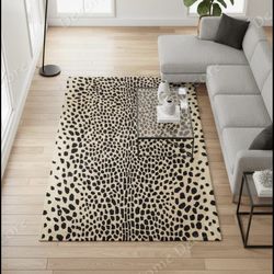 '"Leopard print" wool area rug, 8x10