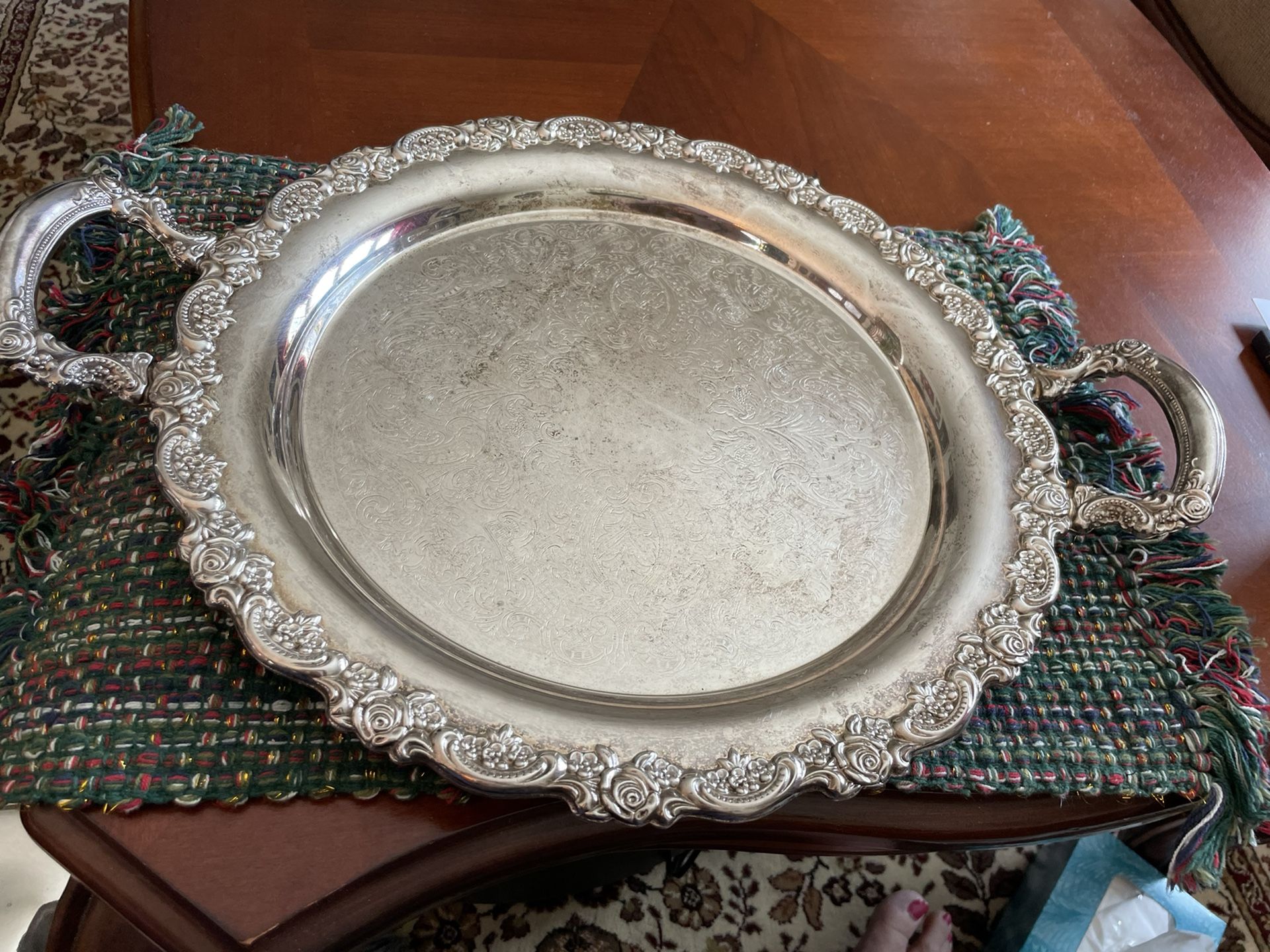 Vintage Oneida silver Plated Tray