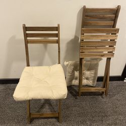 Bistro Folding Chairs With Cushions