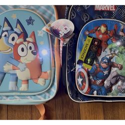 Bluey & Avengers 17” Lighted Kid’s Backpack - $8 each