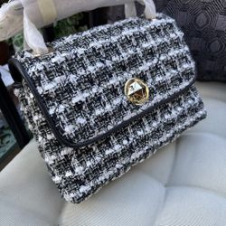 Kate Spade Natalia Tweed Small Flap Crossbody/Shoulder Bag