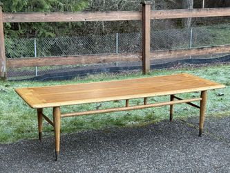 Mid century modern Lane Furniture "Acclaim" Walnut and Ash Coffee Table 