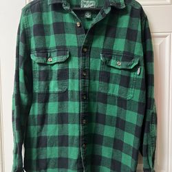 Woolrich Men’s M Green And Black Flannel