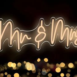 Mr. And Mrs. Light Up Sign