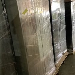 Hephastu 36 in. W x 72 in. H x 18 in. D Metal Garage Storage Cabinet with 4 Shelves 2-Doors, Freestanding Cabinet in Grey