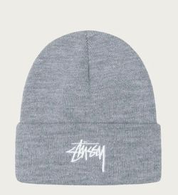 Stussy Cuff Stock Beanie Heather Gray