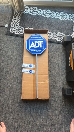 ADT security alarm, yard sign brand new with two stickers