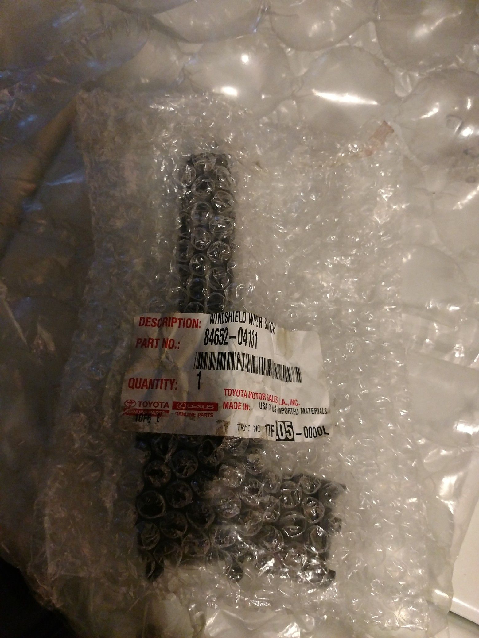OEM Toyota Windshield wiper switch. New