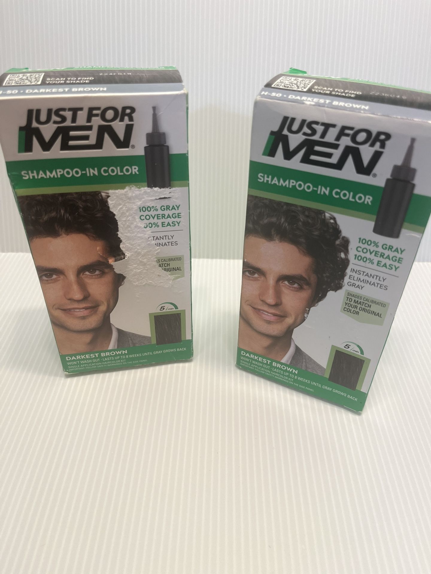 Just For Men Shampoo-in Hair Dye for Men, H-50 Darkest Brown New 10