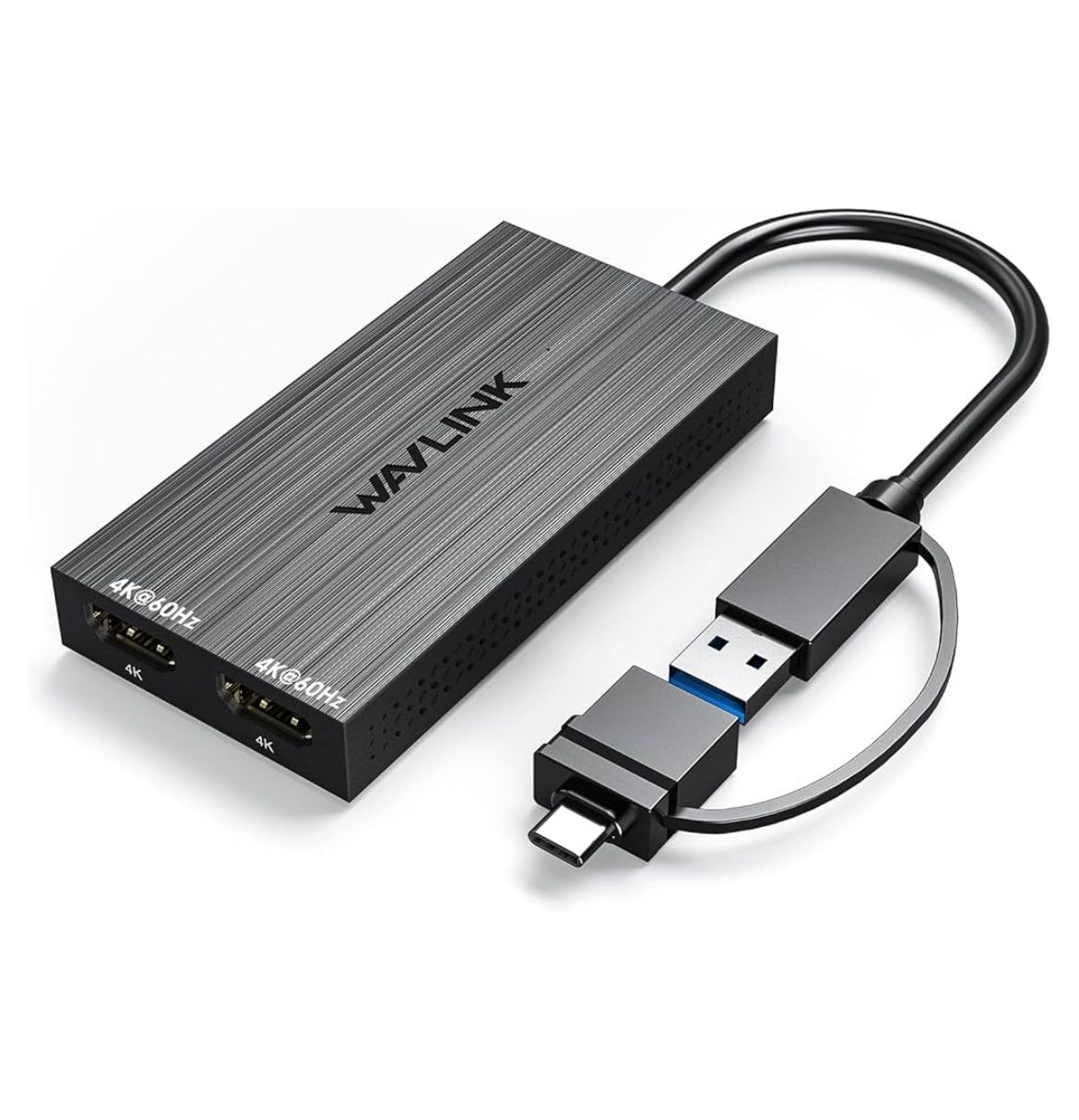 Wavlink USB 3.0 Or USB C- Dual HDMI Splitter