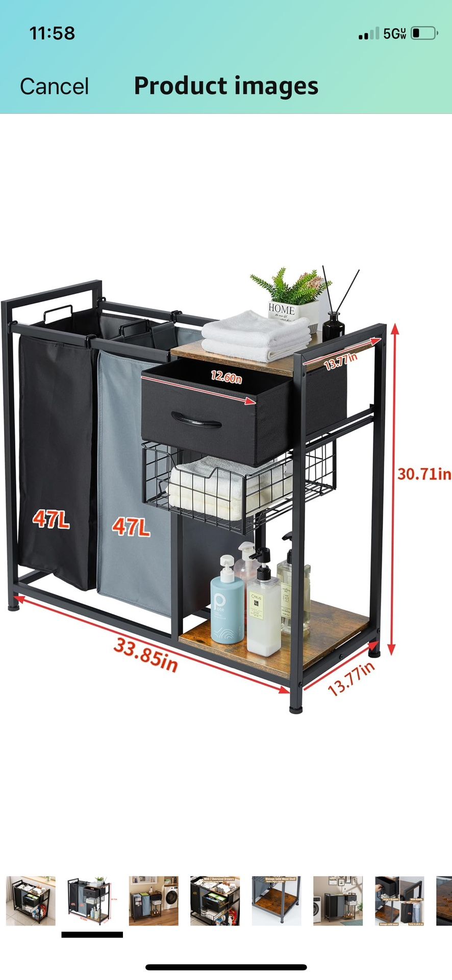  Laundry Hamper Laundry Sorter Basket 