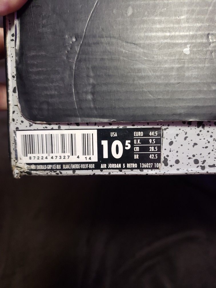 2012 Jordan 5 Grapes With Og Box