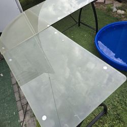 Glass Sectional Desk