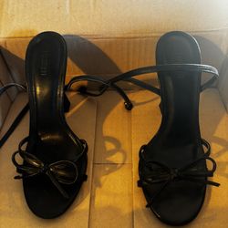 Black Bow Heels
