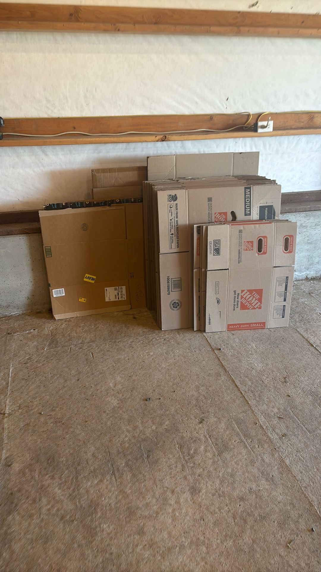 Cardboard Boxes (various sizes, approximately 30