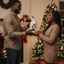 Christmas Canvas Wine Bags