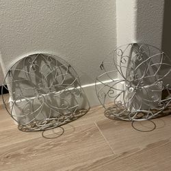 2 Metal Silver Wall Decor