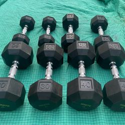 RUBBER SET OF DUMBBELLS (PAIRS OF) :  10s   20s  30s  40s 