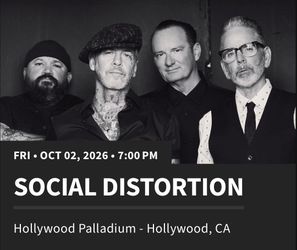 (1) Social Distortion ticket w/ parking