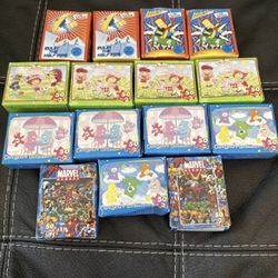 Strawberry Shortcake Care Bears Simpsons Lot Of 15 Jigsaw Puzzles 2003-2006