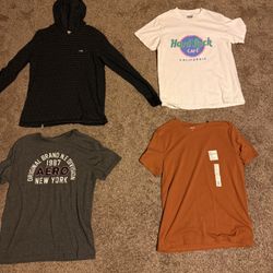 27-Piece Men’s Medium Clothing Bundle – T-Shirts, Flannels, Hoodies, Dress Shirts & Pants