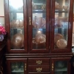 Antique Dish Cabinet 