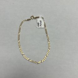 10kt Figaro Bracelet