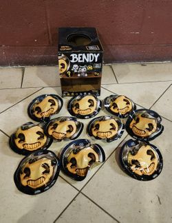 JAKKS Bendy 2.5" Vinyl Figure Mystery Bags Lot of 10 With Display Box