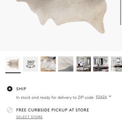 Real Cowhide Rug - Beige / Grey
