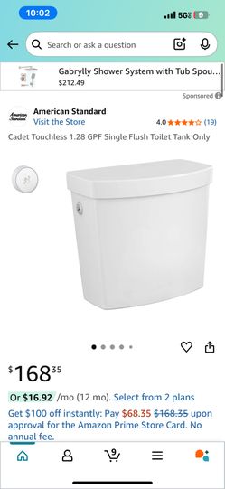 New Open Box Touchless Tank