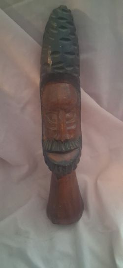 Antique wooden head