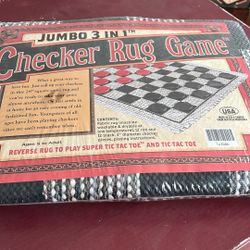 3in 1 Checker Rug Game