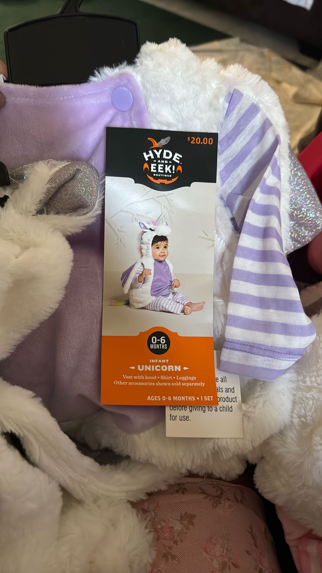 Unicorn Costume Baby 0-6 Months