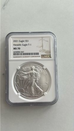2021 Eagle S$1 Heraldic Eagle T-1 MS 70 NGC Brown Label